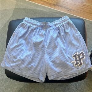 Light Blue Mesh Athletic Shorts